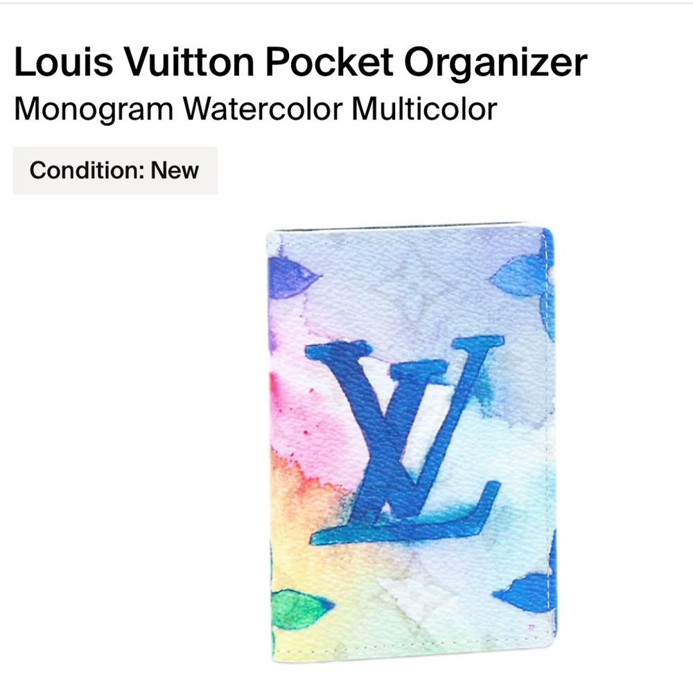 NIB Louis Vuitton Monogram Watercolor Card Holder